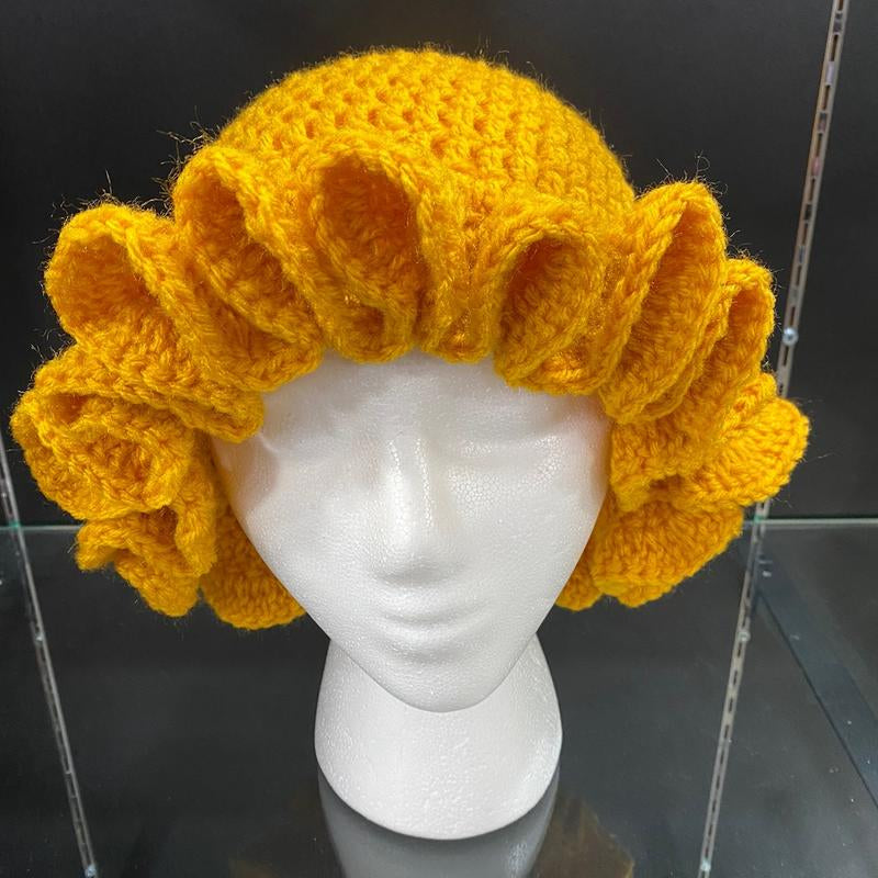 Chic Mustard Crochet Floppy Bucket Hat for Effortless Style